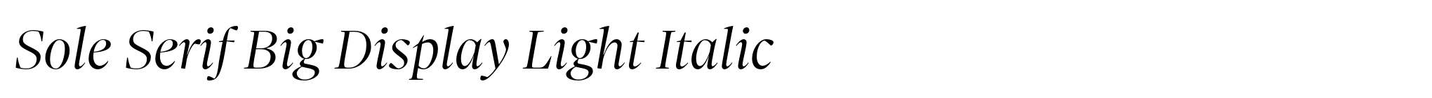 Sole Serif Big Display Light Italic image
